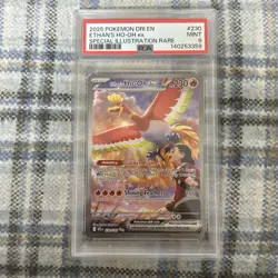 Pokemon TCG Destined Rivals Ethan's Ho-Oh EX 230/182 SIR Holo PSA 9 - Image 1