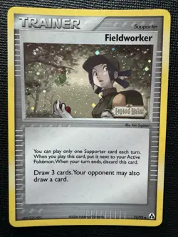 Pokemon Trainer Fieldworker Reverse Holo 73/92 Stamped Ex Legend Maker NM SwirlU - Image 1