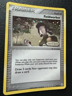 Pokemon Trainer Fieldworker Reverse Holo 73/92 Stamped Ex Legend Maker NM SwirlU - Image 3