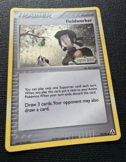 Pokemon Trainer Fieldworker Reverse Holo 73/92 Stamped Ex Legend Maker NM SwirlU - Image 4