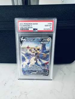 Pokemon 2021 Zeraora V 166/198 Full Art Chilling Reign GEM MINT PSA 10 - Image 1