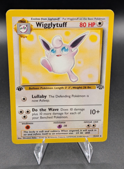 Pokemon 1st Edition Wigglytuff 32/64 Jungle TCG Vintage 1999 WOTC - Image 1
