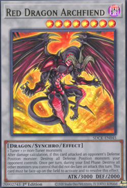 Red Dragon Archfiend - SDCK-EN045 - Ultra Rare 1st Edition - Near Mint YuGiOh - Image 1