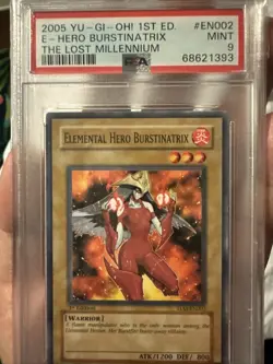 Yu-Gi-Oh! The Lost Millennium Elemental Hero Burstinatrix TLM-EN002 1st Ed PSA 9 - Image 1