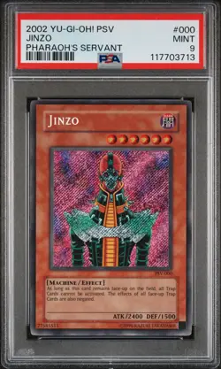 2002 YU-GI-OH! PSV-PHARAOH'S SERVANT #000 JINZO PSA 9 - Image 1