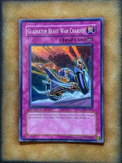 Yugioh Gladiator Beast War Chariot TDGS-EN074 Super Rare 1st Ed LP - Image 1