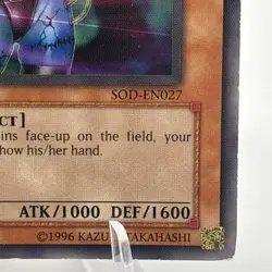 Yu-Gi-Oh! Soul of the Duelist Mind On Air 2004 1st Edition SOD-EN027 LP - Image 5