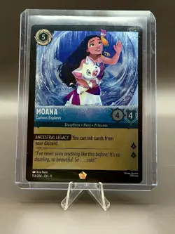 Disney Lorcana Moana-Curious Explorer Character Card 155/204 EN-11 COLD FOIL 💙 - Image 1