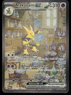 Pokemon Cards Alakazam ex 201/165 151 Special Illustration Rare - Image 1