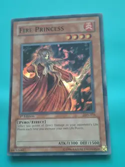 Yugioh - Fire Princess Super Rare 1st Edition LON-034 HP - Image 1