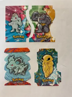 2000 Topps Pokemon Evolution Die Cut Card Lot Machop Machoke Nidorina Kakuna - Image 1
