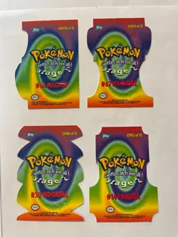 2000 Topps Pokemon Evolution Die Cut Card Lot Machop Machoke Nidorina Kakuna - Image 2