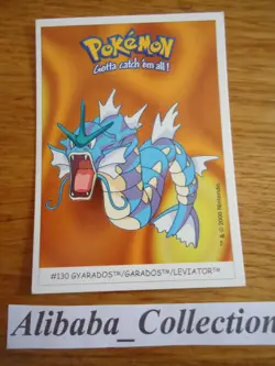 POKEMON dunkin boomer trading card sticker 2000 Carte # 130 GARADOS LEVIATOR - Image 1