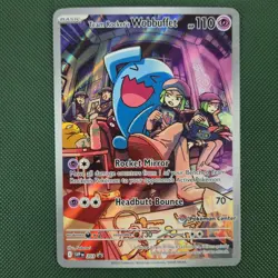 POKEMON CENTER LP Team Rocket’s Wobbuffet SVP 203 Destined Rivals Pokemon Card - Image 1