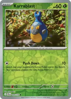 Karrablast 009/159 Reverse Holo Card Journey Together Pokemon TCG - Image 1