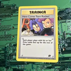 Here Comes Team Rocket! 71/82 Team Rocket Trainer Rare Pokemon Card Vintage - Image 3