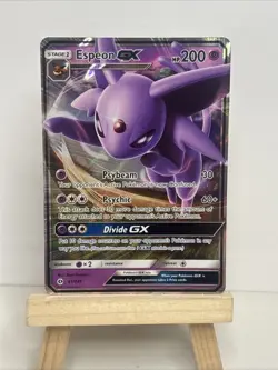 Pokemon Espeon GX TCG Sun & Moon Base Set Holo Ultra Rare Card 61/149 - Image 1