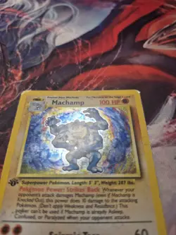 Machamp 8/102 Holo Rare 1st Edition Base Set WOTC Pokemon Card HP - Image 2