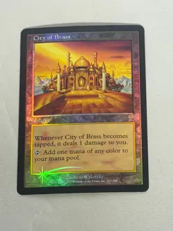 MTG FOIL City of Brass 7th Edition Magic the Gathering - Image 1
