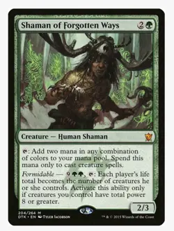 1x MTG Magic Shaman of Forgotten Ways - Dragons of Tarkir Mythic! Light Play - Image 1