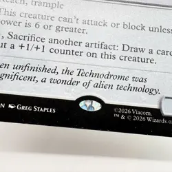 Technodrome #179 Mythic - Magic MTG Teenage Mutant Ninja Turtles TMT PACK FRESH - Image 5