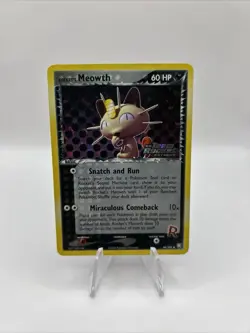 Rocket's Meowth 46/109 EX Team Rocket Returns Pokemon Card Reverse Holo Rare LP - Image 1