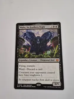 Wizards Maha Its Feathers Night Bloomburrow Mythic Legendary Creature Black 100… - Image 1