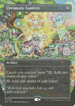 MTG Chromatic Lantern (2329) *Confetti Foil* Borderless Secret Lair: Furby MT/NM - Image 1