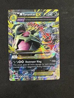 Pokemon TCG Mega M Tyranitar EX Holo Ultra Rare Card 43/98 - Image 1