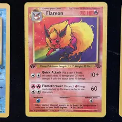 Vintage Pokemon TCG Lot - Vaporeon, Flareon, Dark Jolteon, Eevee (3) - LP - Image 3