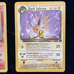 Vintage Pokemon TCG Lot - Vaporeon, Flareon, Dark Jolteon, Eevee (3) - LP - Image 4