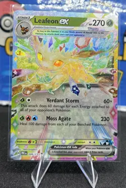 Pokemon TCG Leafeon EX 006/131 Sv: Prismatic Evolutions Holo Double Rare 270 HP - Image 1