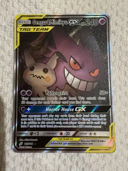 Pokemon Gengar & Mimikyu GX TAG TEAM Full Art Holo Ultra Rare 165/181 Team Up - Image 2