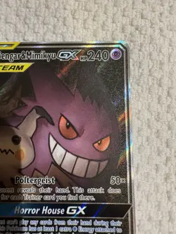 Pokemon Gengar & Mimikyu GX TAG TEAM Full Art Holo Ultra Rare 165/181 Team Up - Image 4