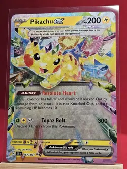 Pikachu EX 057/191 Full Art NM/M Surging Sparks Pokemon Card - Image 1