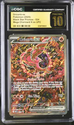 CGC 10 Oricorio EX 024 Mega Charizard X Upc Black Star Promos Pokemon Pristine - Image 1