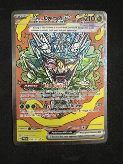 Teal Mask Ogerpon EX Full Art SIR 145/131 Pokemon - Prismatic Evolutions - Image 1