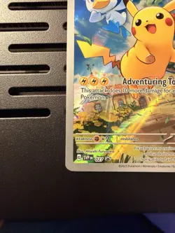 Pokemon Pikachu Promo Full Art Holo Card SVP Black Star 027 Scarlet & Violet - Image 2