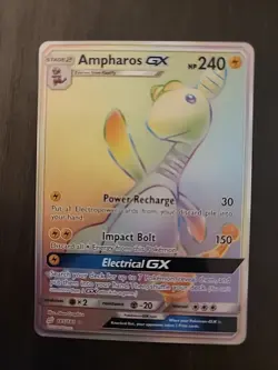 Ampharos GX Holo Card 185/181 Secret Team Up Edition NM/M Condition - Image 1