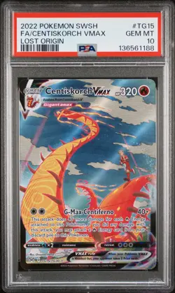 Pokemon Lost Origin Centiskorch VMAX TG15 PSA 10 - Image 1