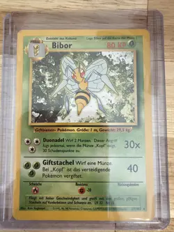 German Pokemon TCG Beedrill Base Set 17/102 Unlimited Rare - Image 1