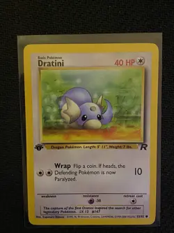 1st Edition Dratini 53/82 - Team Rocket - Pokemon Card - Near Mint (NM) - Image 1