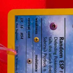 2000 Pokemon Gym Challenge Sabrina's Psyduck #99/132 - Image 3