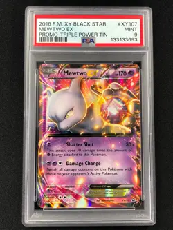 Pokemon 2016 Mewtwo EX XY107 Black Star Promo PSA 9 - Image 1