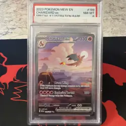 2023 POKEMON MEW EN-151 SPECIAL ILLUSTRATION RARE #199 CHARIZARD EX PSA 8 - Image 1