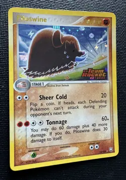 Pokemon TCG Piloswine 13/109 EX Team Rocket Returns Reverse Holo STAMPED Rare - Image 3