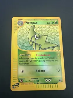 Pokemon TCG Metapod Reverse Holo Card #87/165 Expedition E-Reader Series NM - Image 1