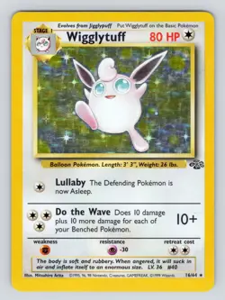 WIGGLYTUFF | 16/64 | JUNGLE | HOLO | MP Pokemon Card WOTC Vintage - Image 1