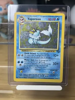 Vaporeon Holo 12/64 1st Edition Jungle 1999 Pokemon Card - Image 1