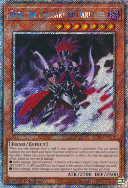 YUGIOH GORZ THE EMISSARY OF DARKNESS PLATINUM RA03-EN210 NEAR MINT - Image 1
